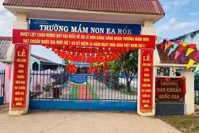 Ngày 15/11/2024, Trường Mần Non Ea Rốk long trọng tổ chức Lễ đón Bằng công nhận Trường đạt chuẩn Quốc gia mức độ 1 và Lễ kỉ niệm 42 năm ngày Nhà giáo Việt Nam (20/11/1982-20/11/2024).